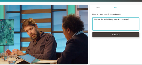 Kijkersvragen tijdens een live uitzending