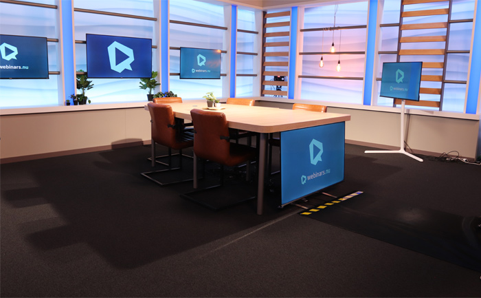 Webinar studio talkshow tafel