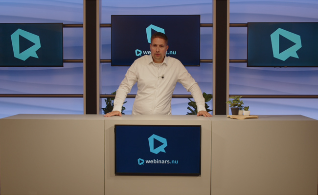 Webinar achter een desk