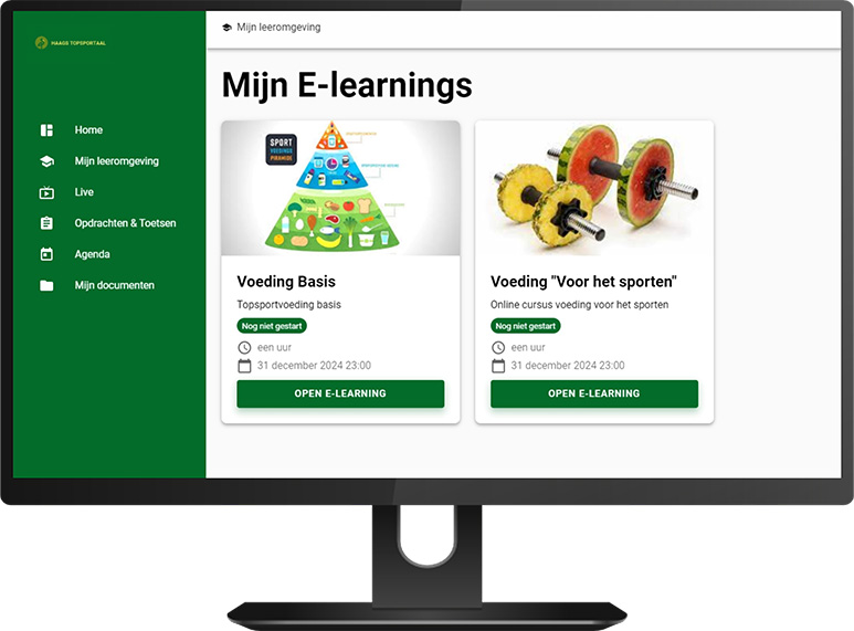 Voorbeeld e-learning portaal